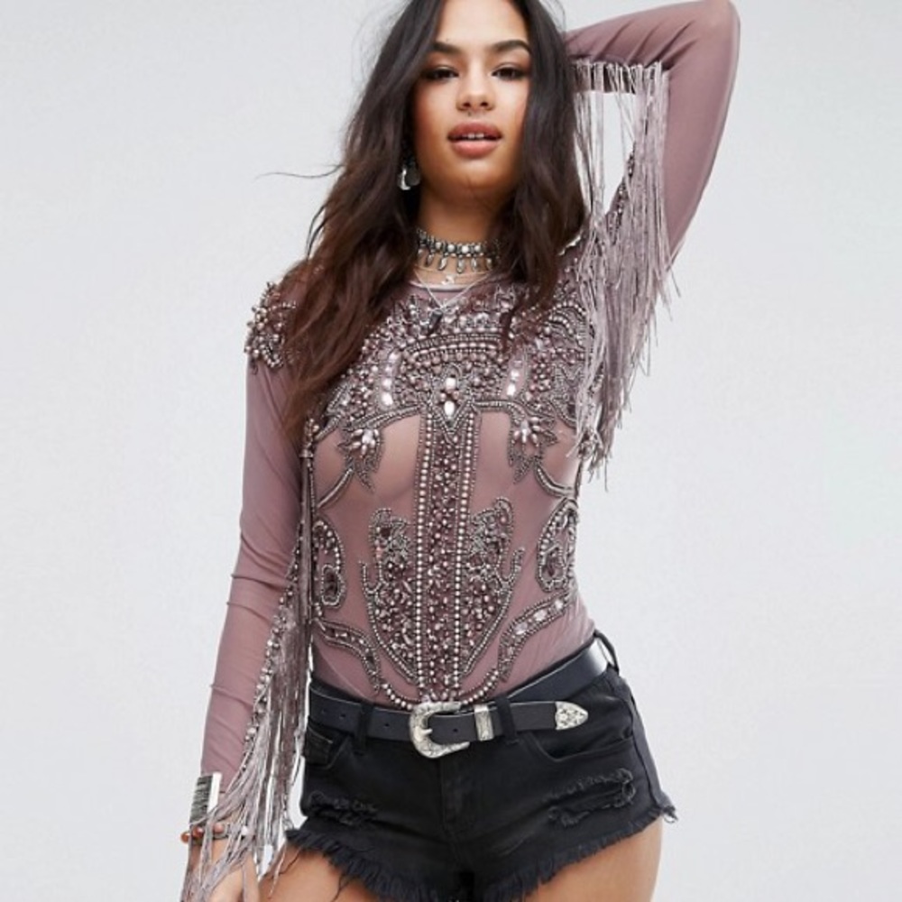 Embellished bodysuit